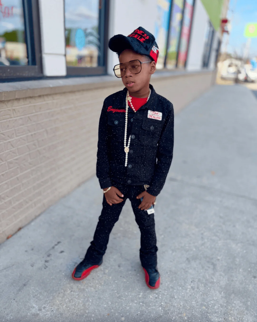 Kids Local Dealer Stacked Denim (Jet Black) - Image 3